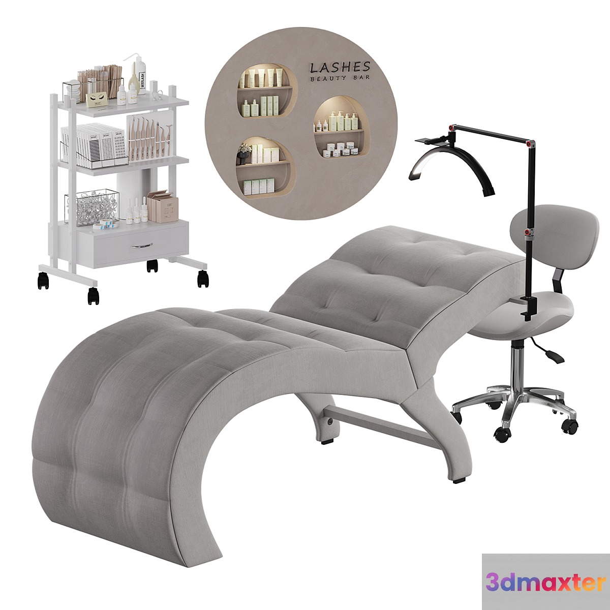 Lashes couch 3D Max