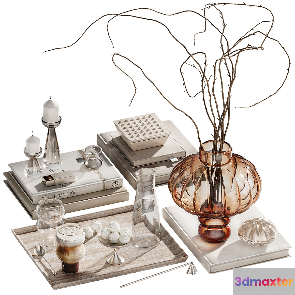 Decorative set with branches ch1 3D Max