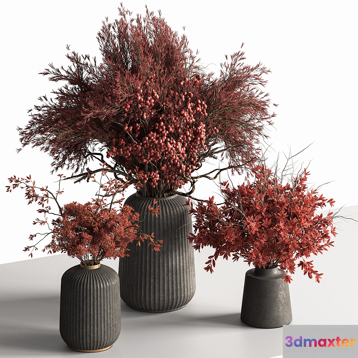 Bouquet - Red Branch 196 3D Max