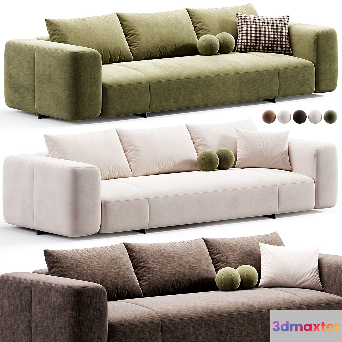 Yves sofa by minotti 3D Max