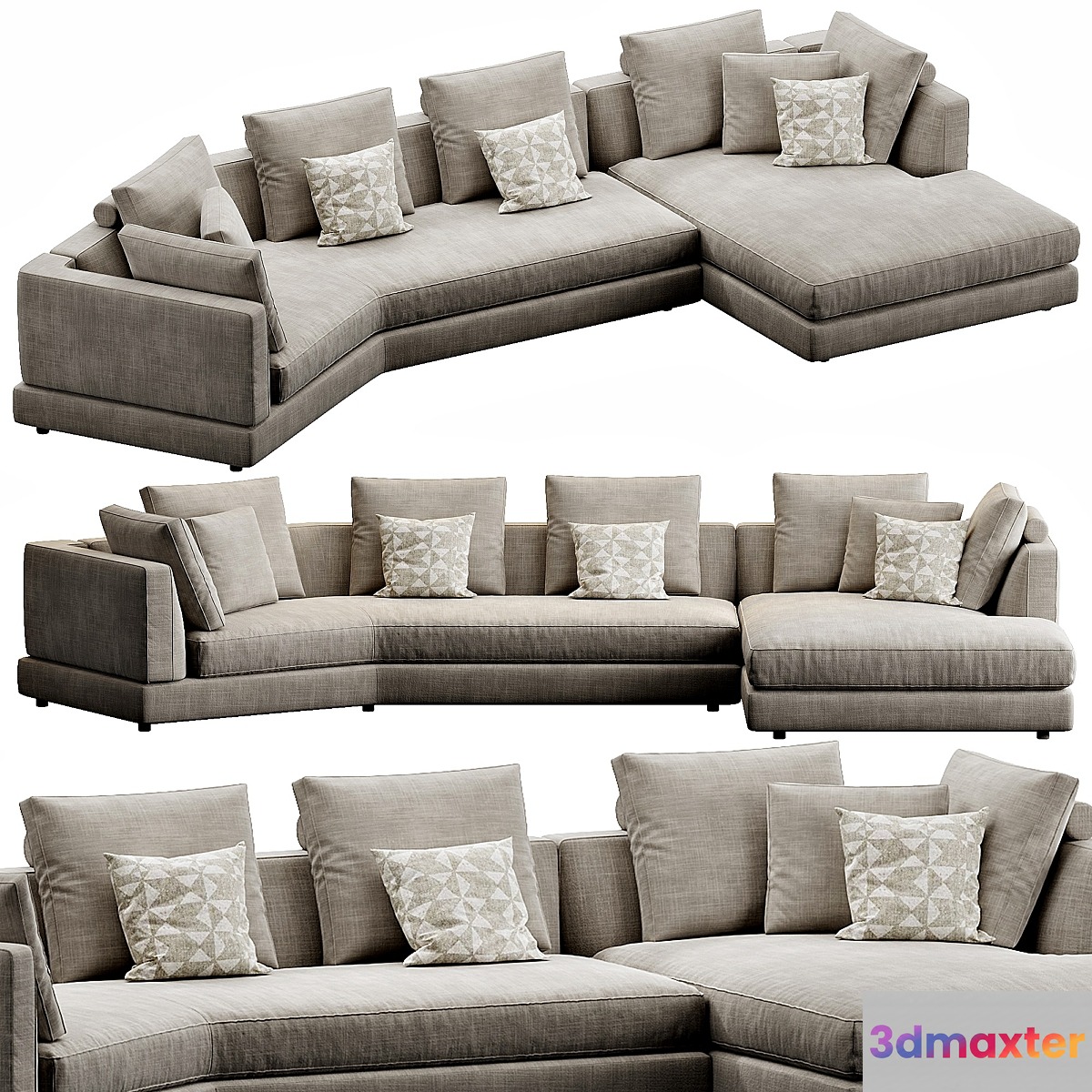 Bonaldo Liam Chaise Lounge 3D Max