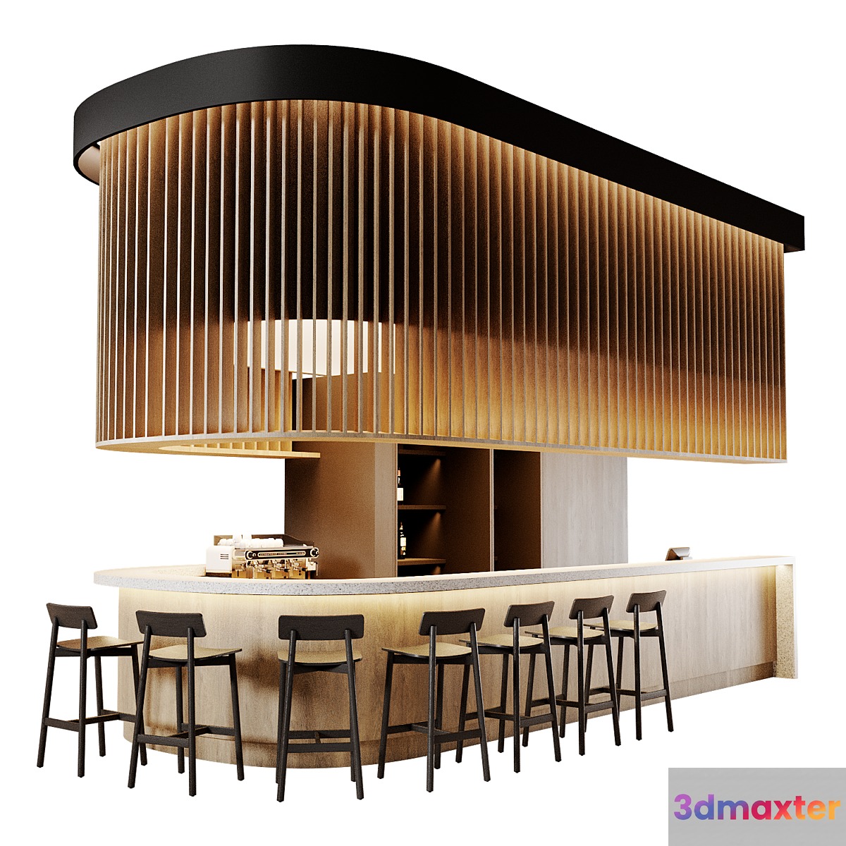 Bar counter 3 3D Max