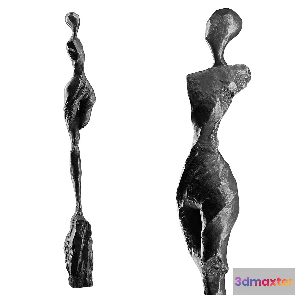 Abstract human sculpture 12 3D Max