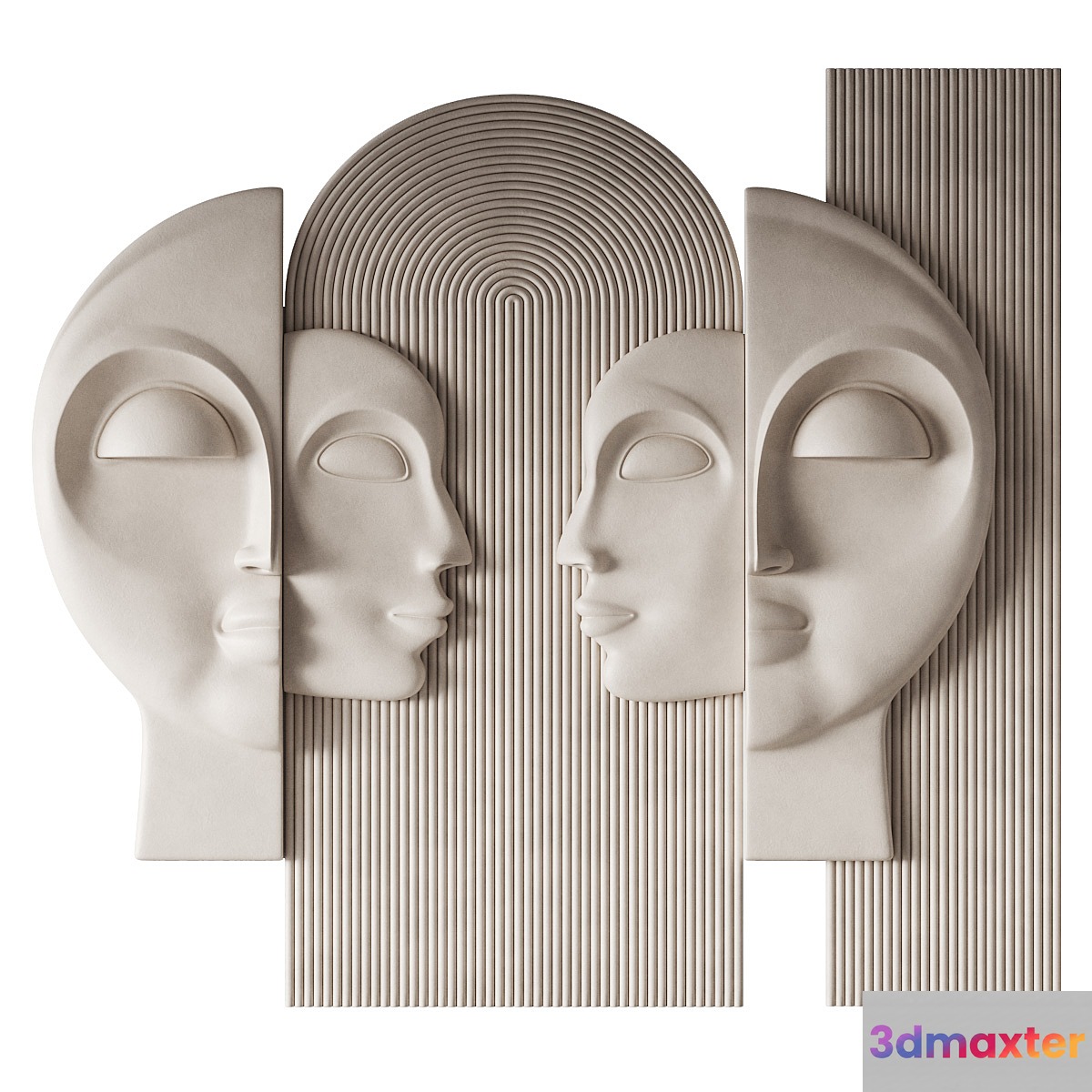 Wall 3D panel Faces v2 3D Max