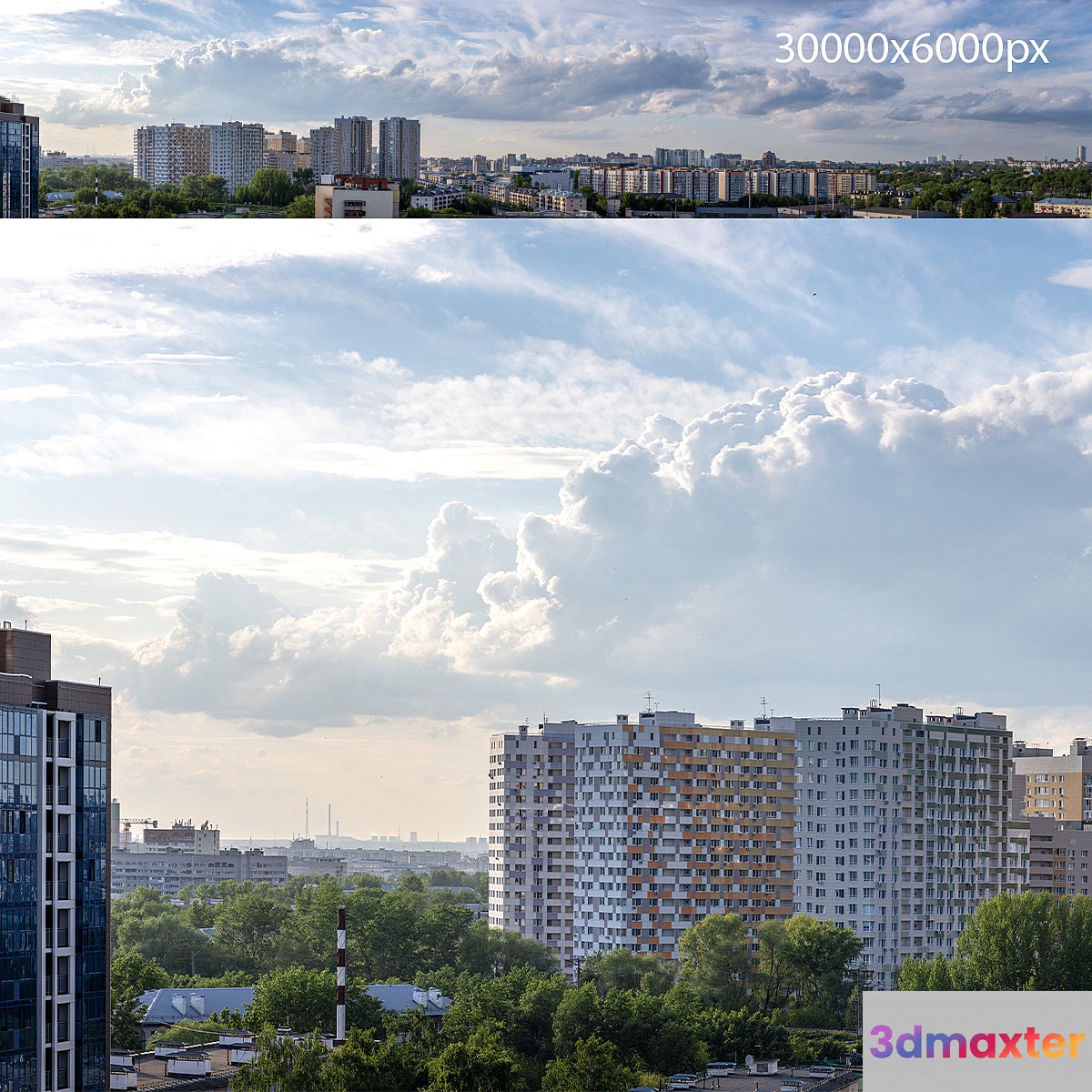 Panorama of the skyscrapers of Kazan 3D Max