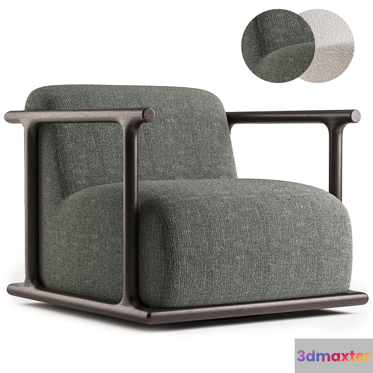 Lucia Swivel Accent Chair 3D Max