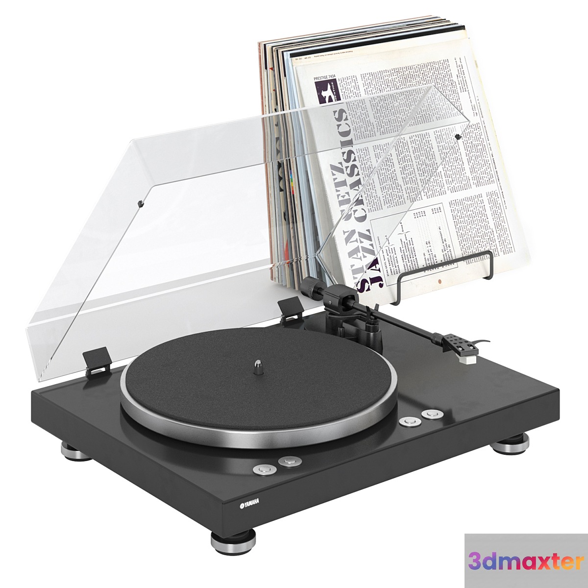 Vinyl player Yamaha MusicCast VINYL 500 (TT-N503) black white 3D Max