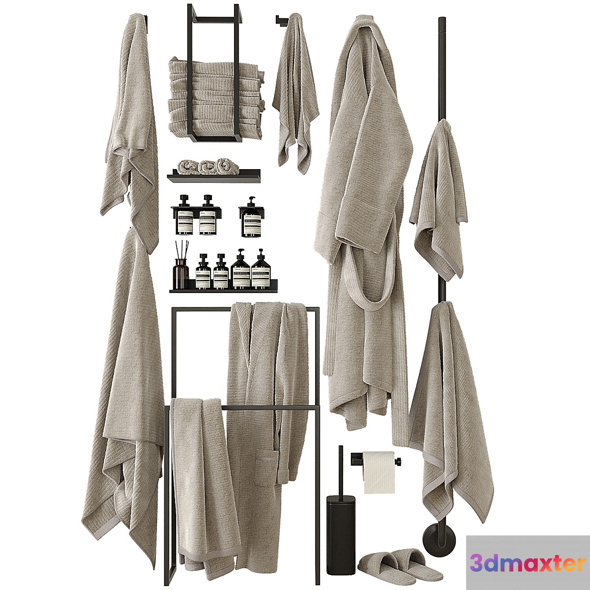 Decorative set for the bathroom 306 3D Max