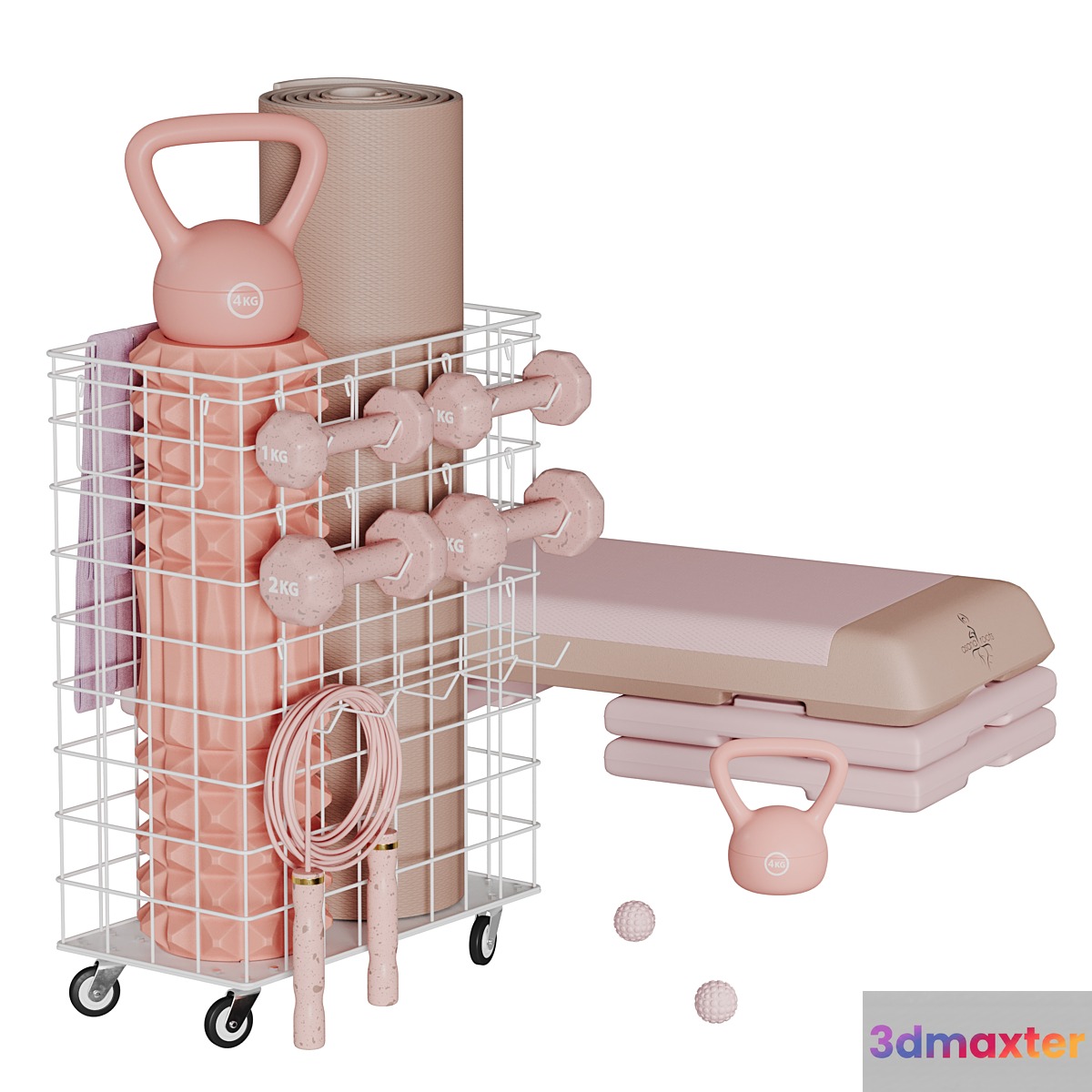 Yoga set 1 3D Max
