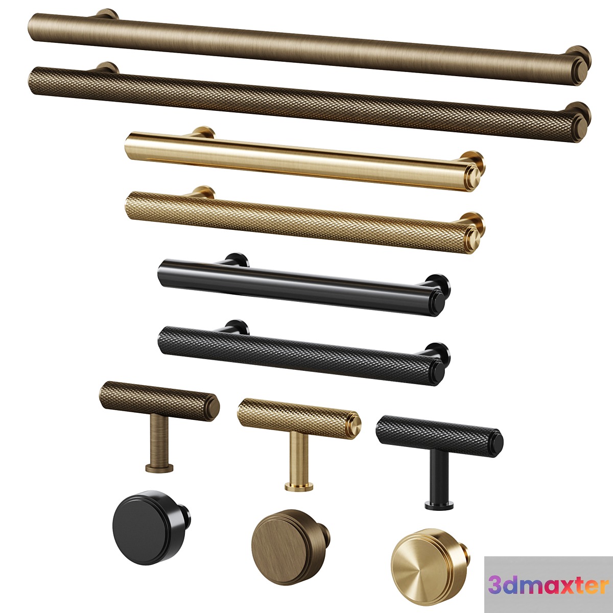 Furniture handles PLAKA and KATANA by Meraki 3D Max