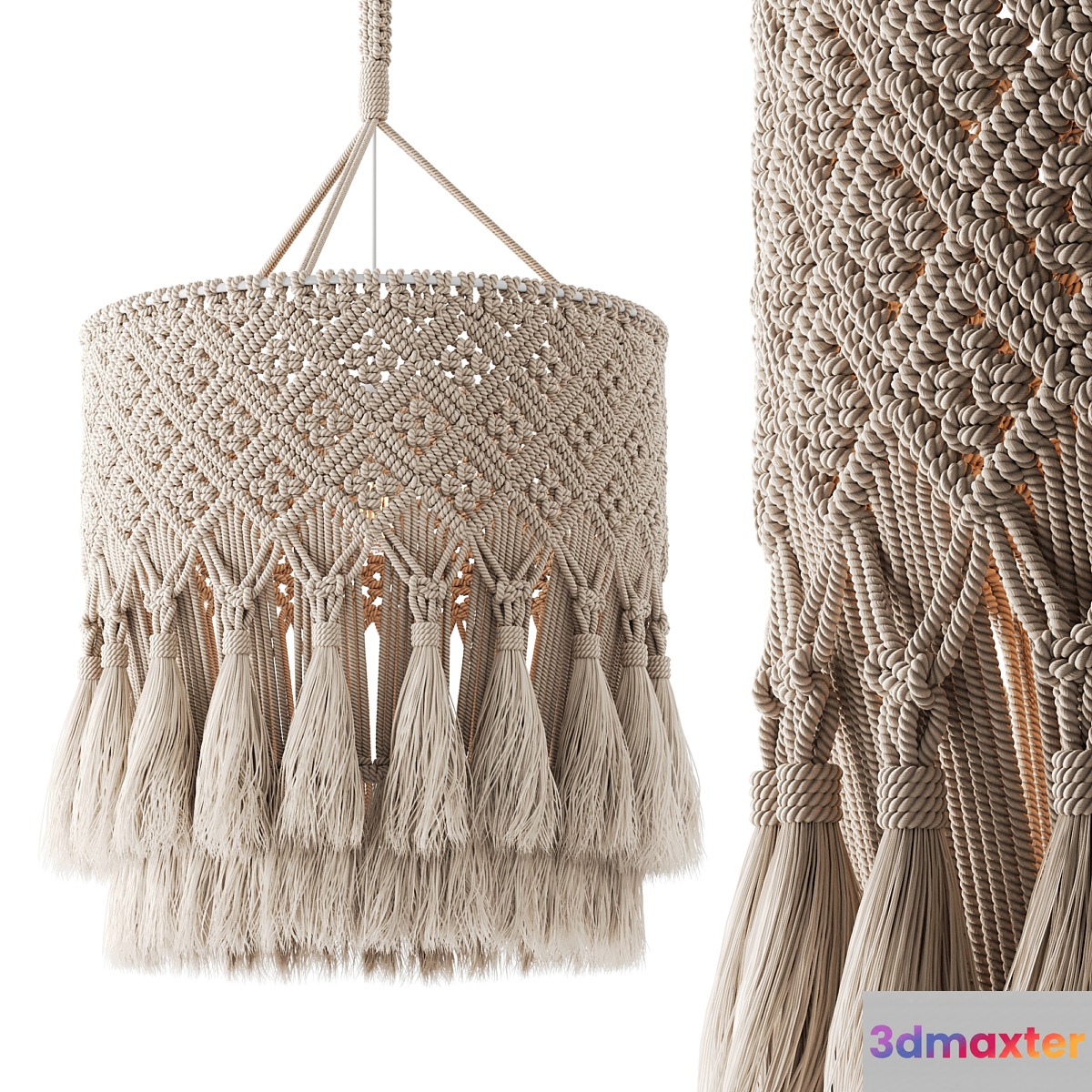 MACRAME Pendant Light 01 3D Max