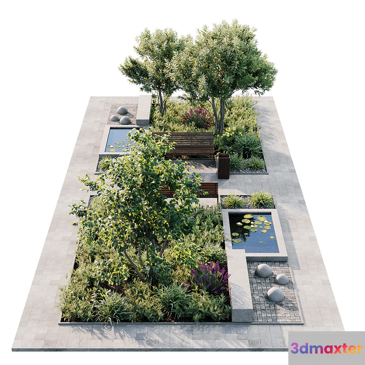 Town Square 8 3D Max