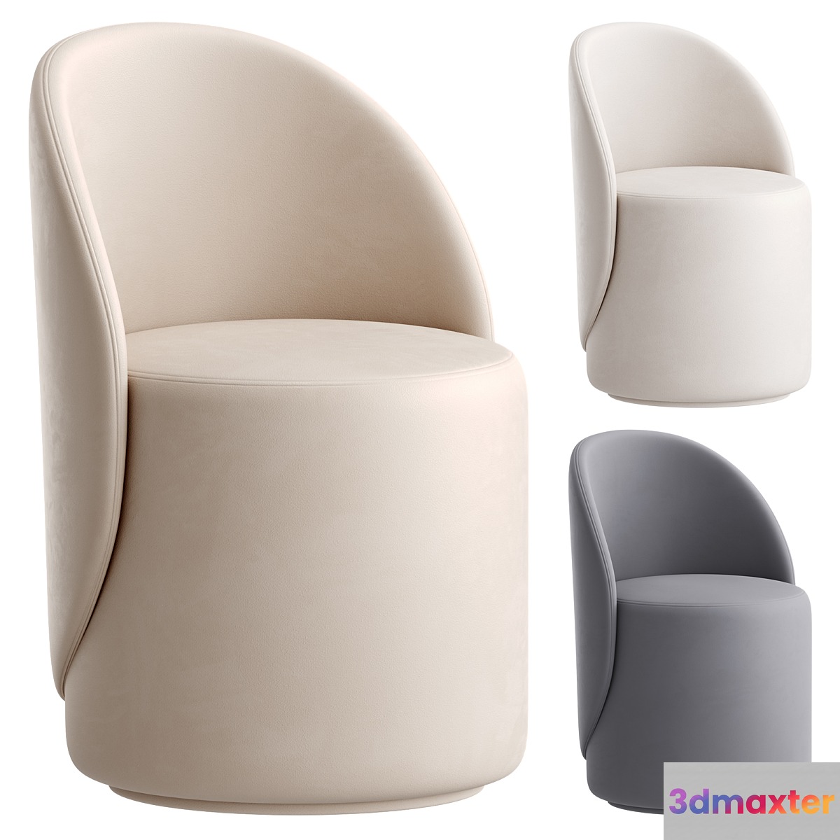 Pouf Loreen StoolGroup 3D Max
