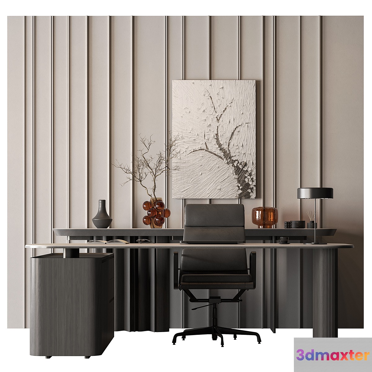Boss Desk - Office Furniture 671 3D Max