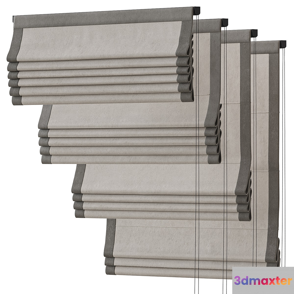 Roman curtains 5 3D Max