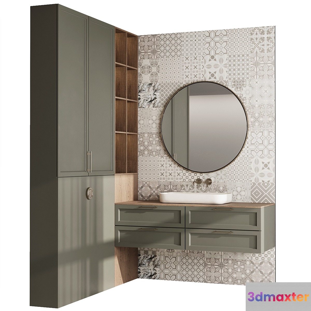 Bathroom furniture by Fauset Bathroom inbani set 111 3D Max