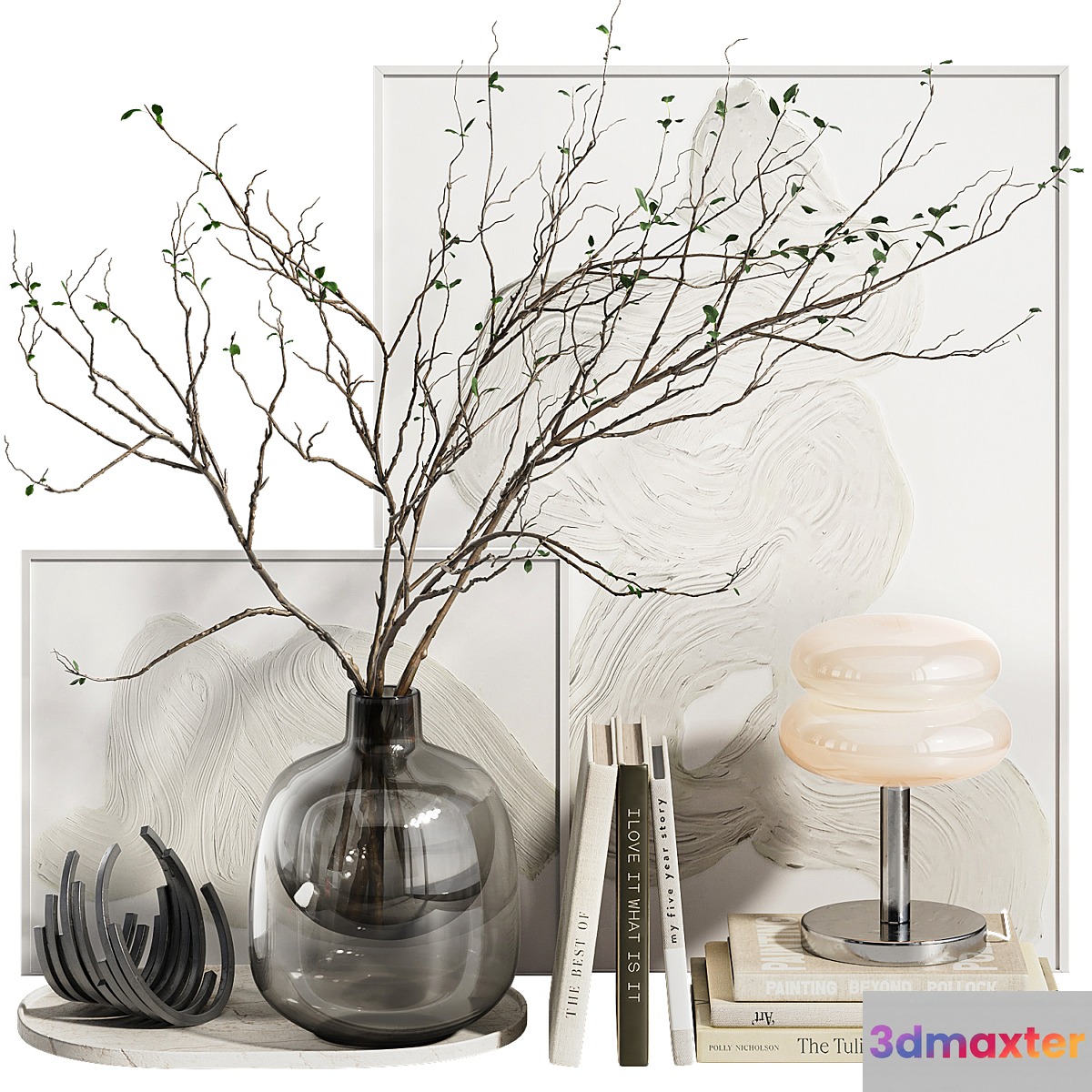 Decorative set with branches ch9 3D Max