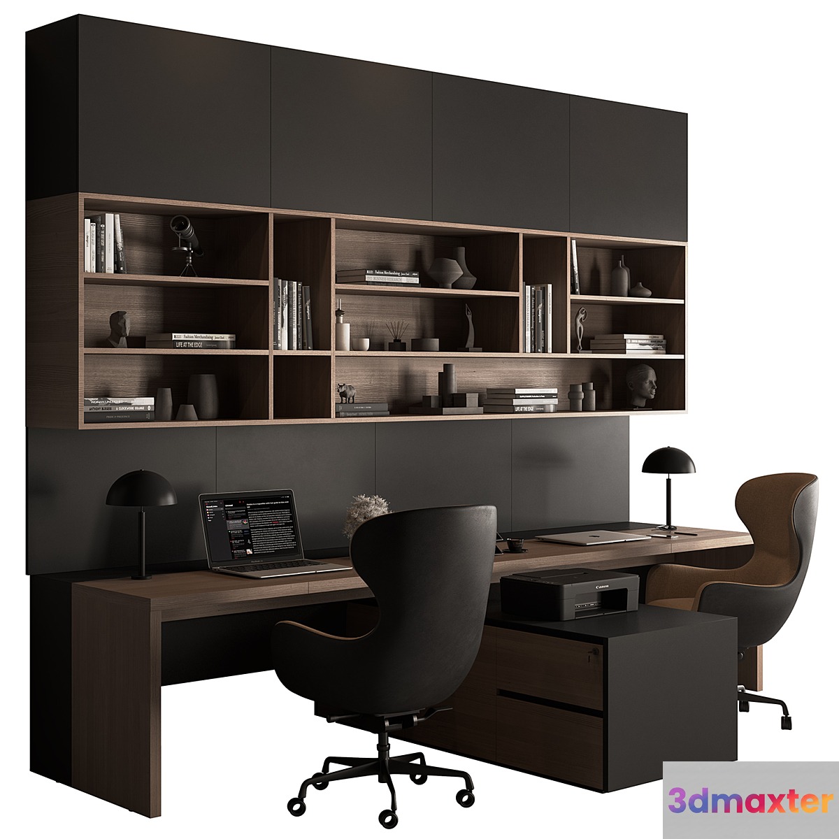 Employee Set - Office Furniture 676 3D Max