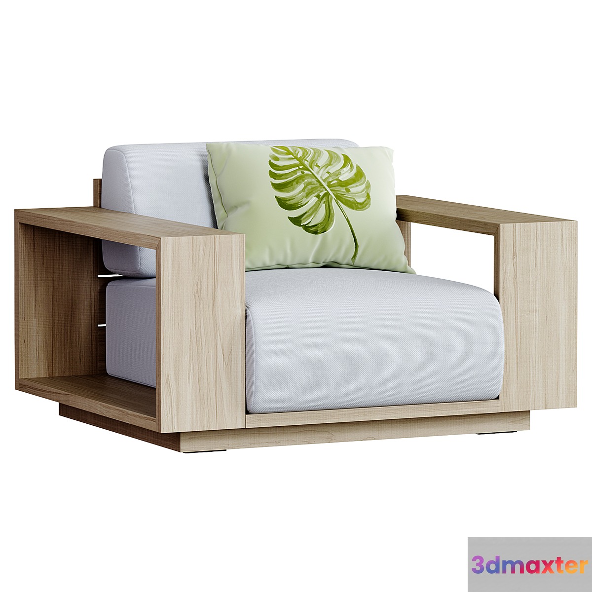 Mallorca Wood Outdoor Lounge Chair 3D Max