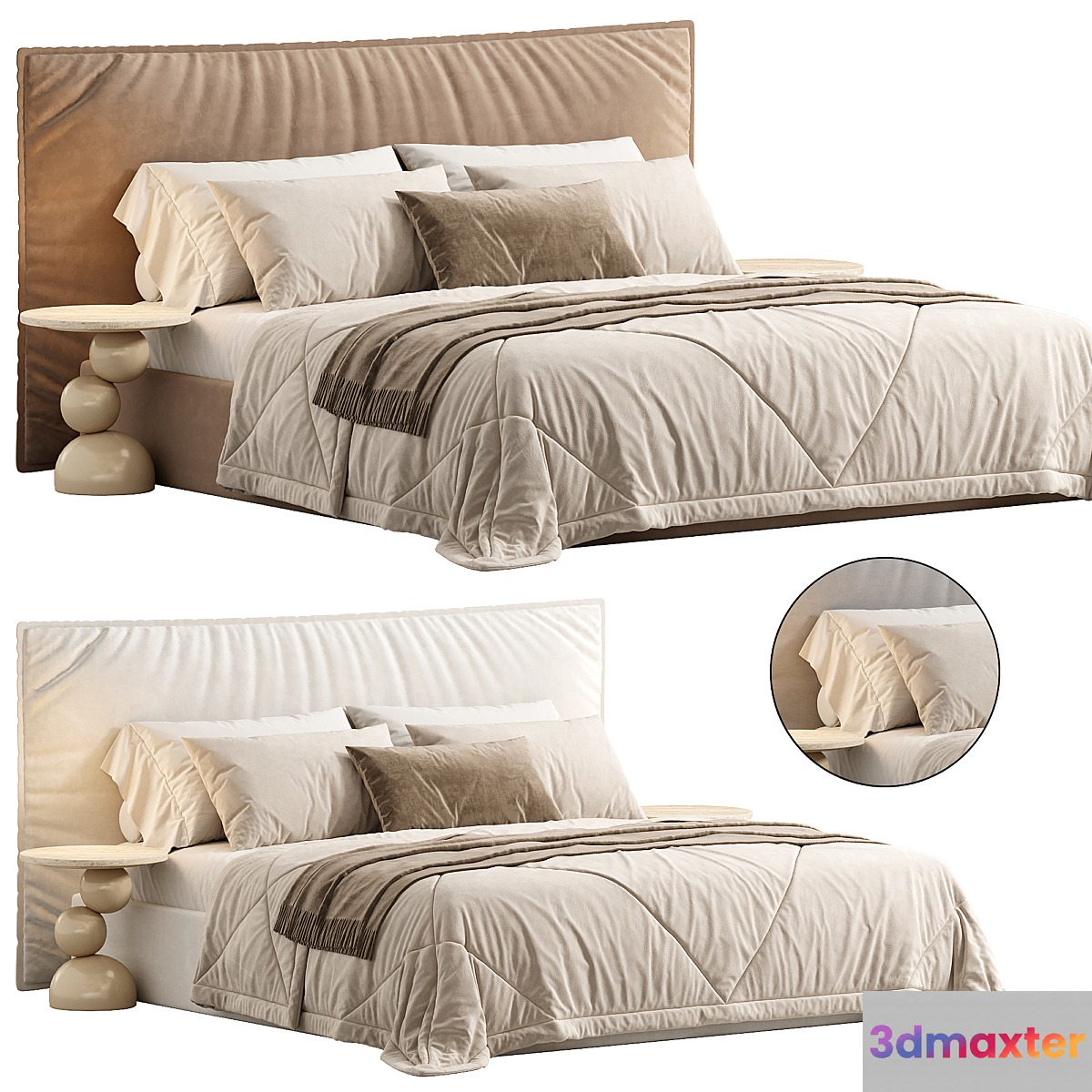 Puri Bed 3D Max
