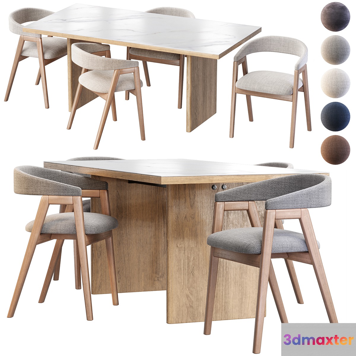 Trevor chair and Audrey table from Divan.ru 3D Max