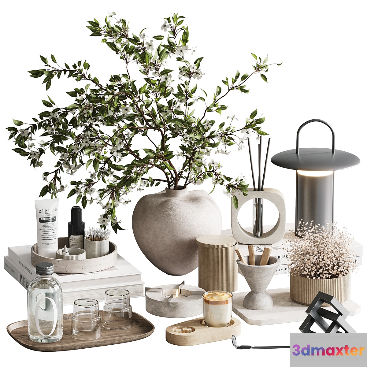 Decorative set H120 3D Max
