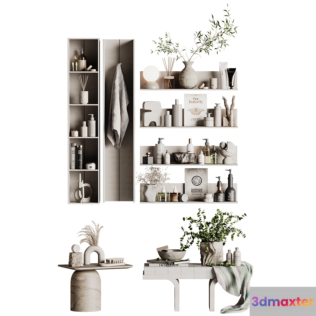 Bathroom Accessories Set 04 3D Max