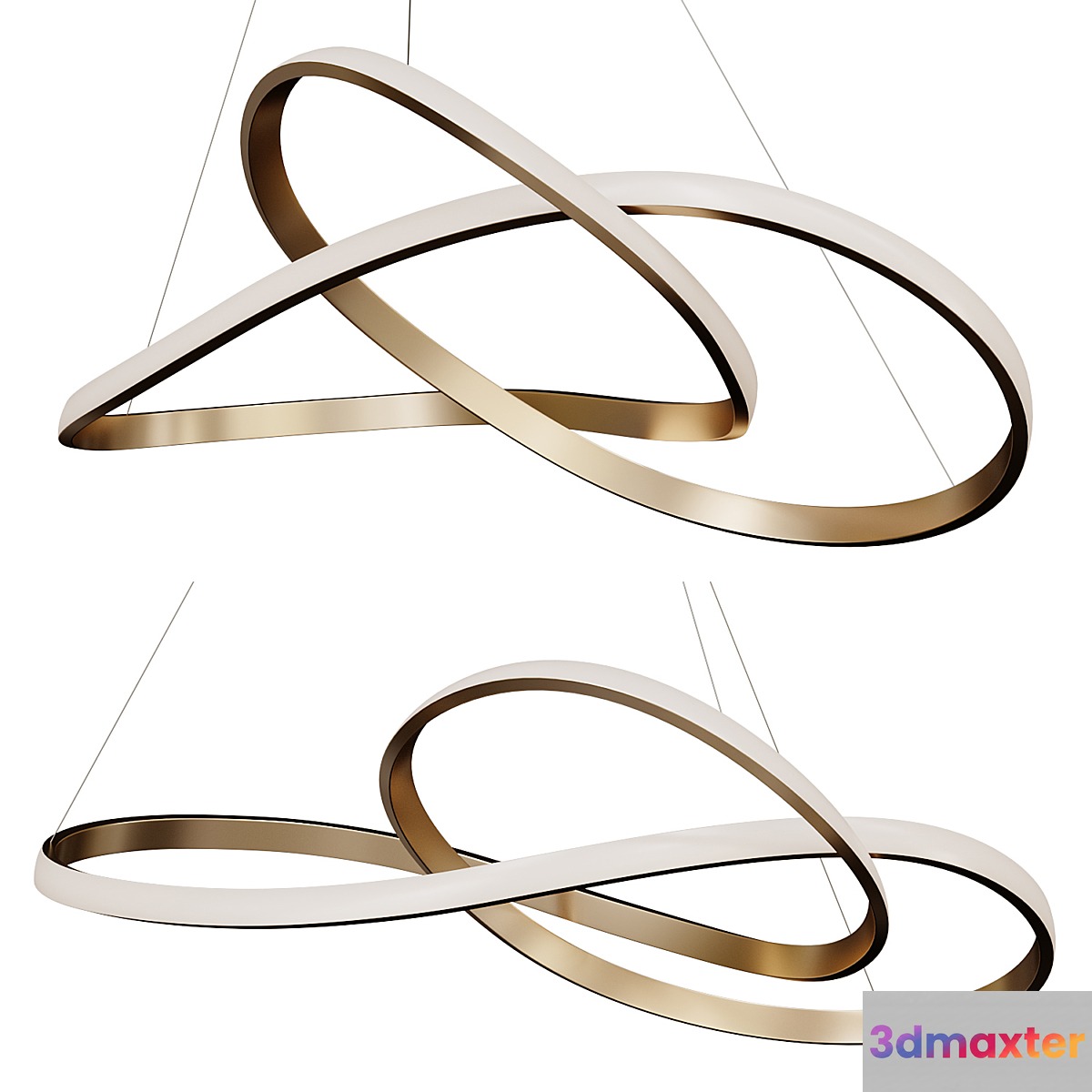 Chandelier Ribbon 3D Max