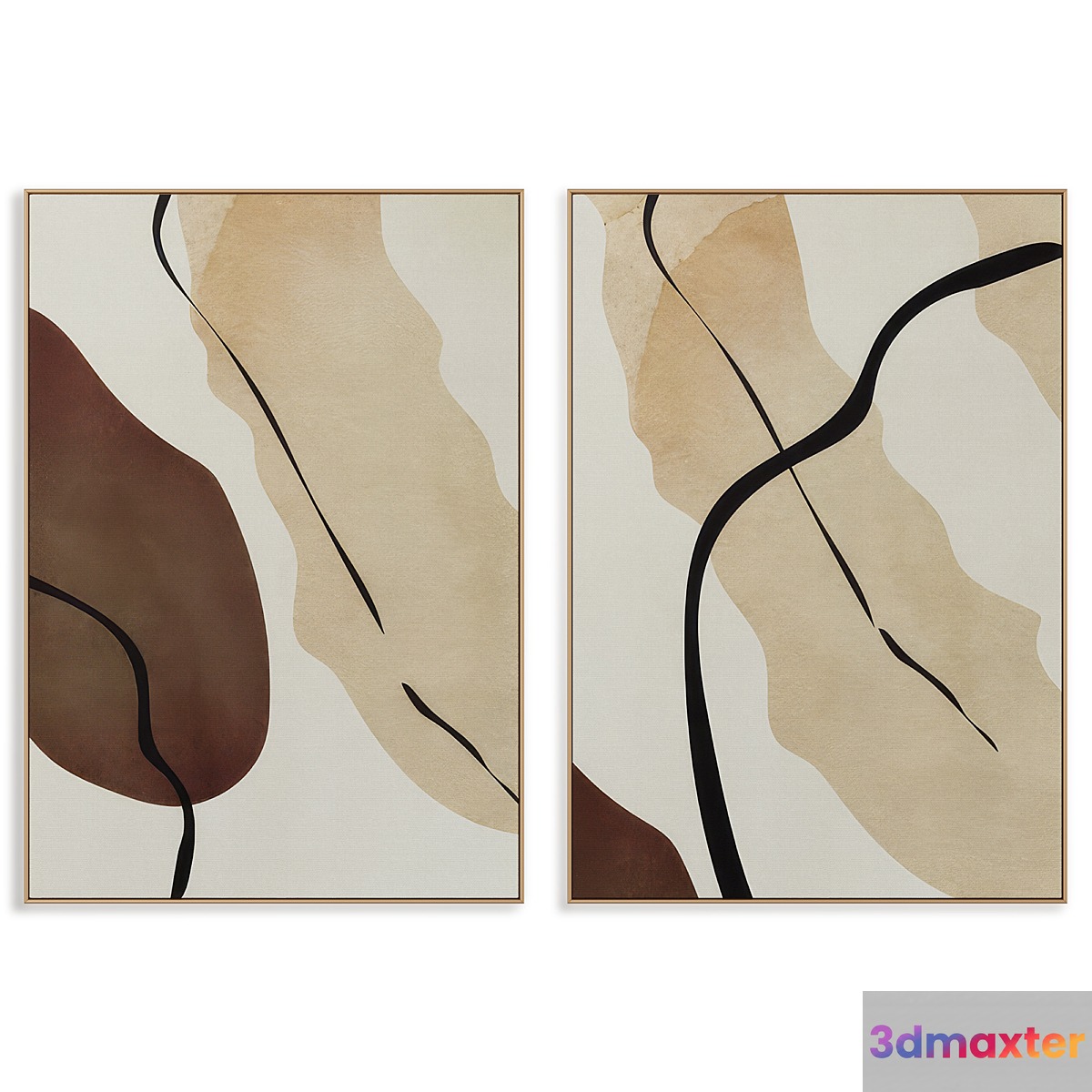 Abstract Painting Frame set 0272 3D Max