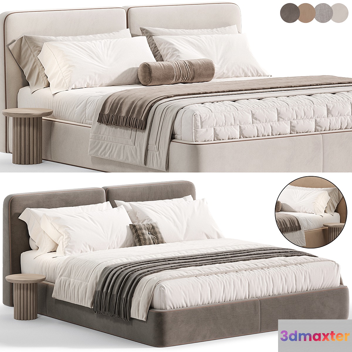 Imole Bed by One Home 3D Max