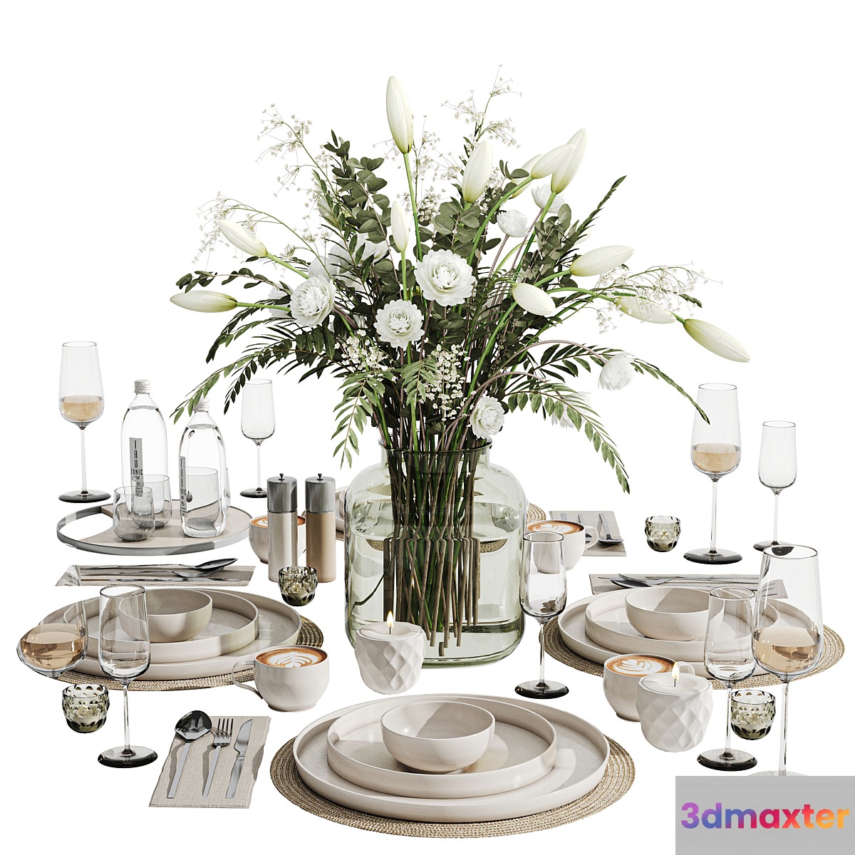 Tableware set 037 3D Max