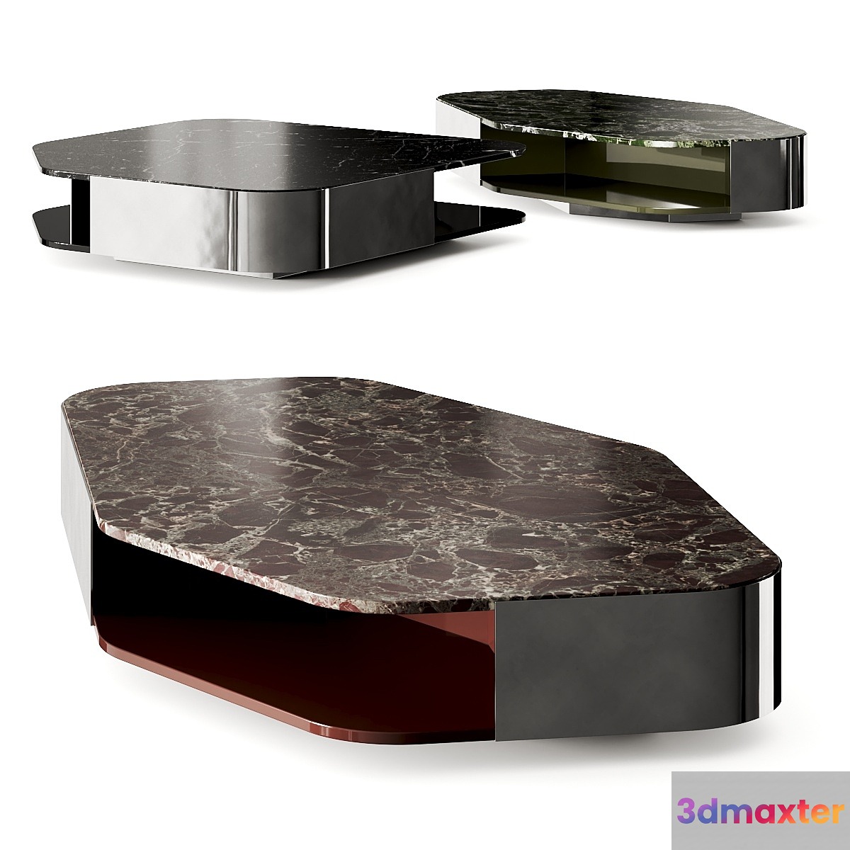 Minotti Diagramma Marble Coffee Table 3D Max