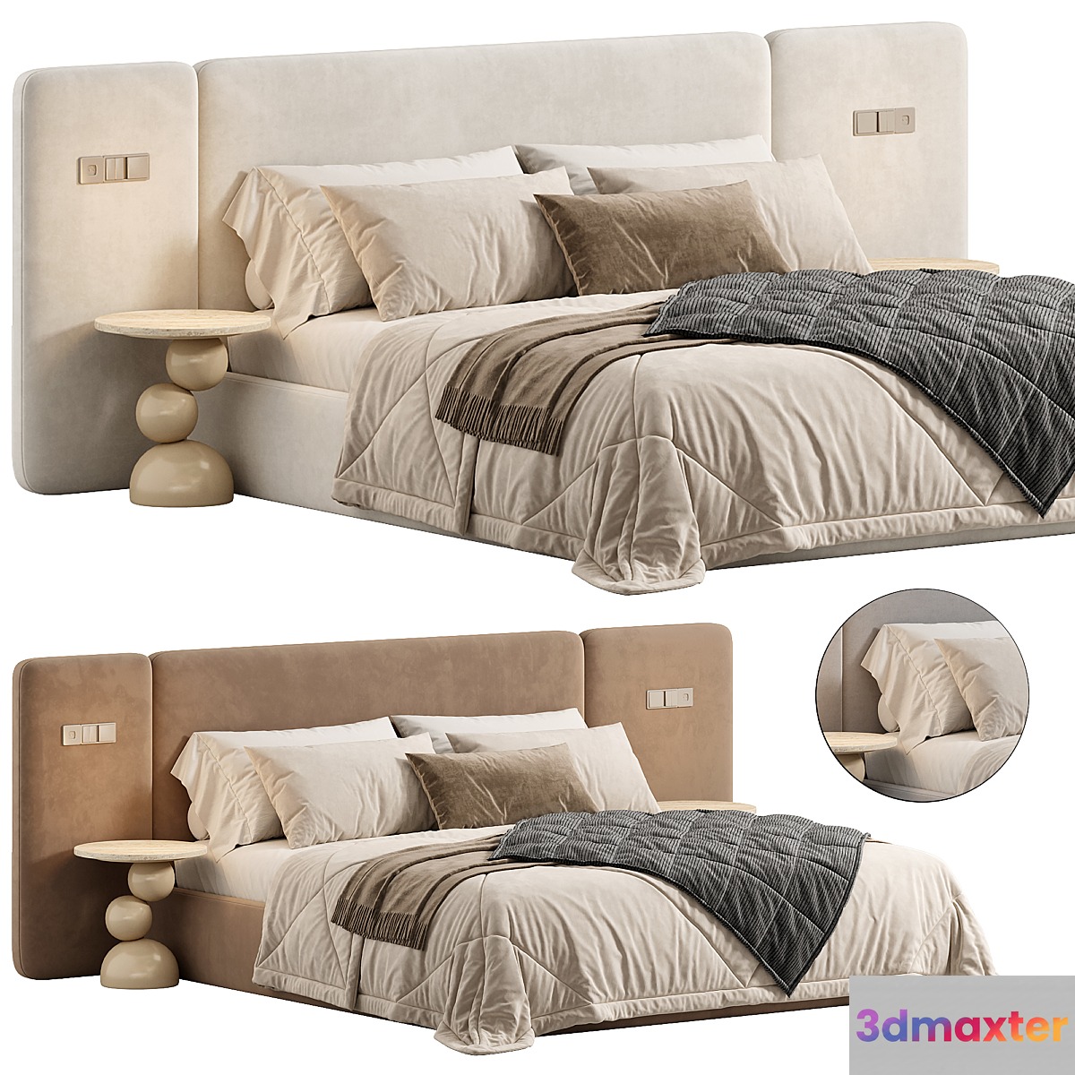 LOTOS bed 3D Max