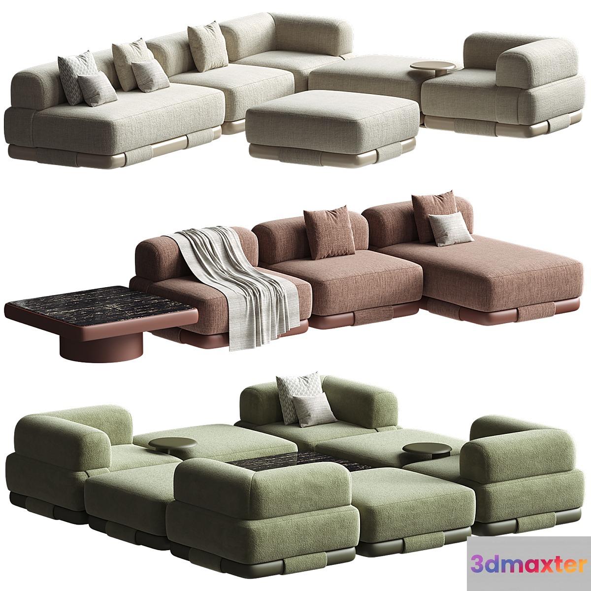 INSULA MODUlLAR Sofa Kettal 3D Max