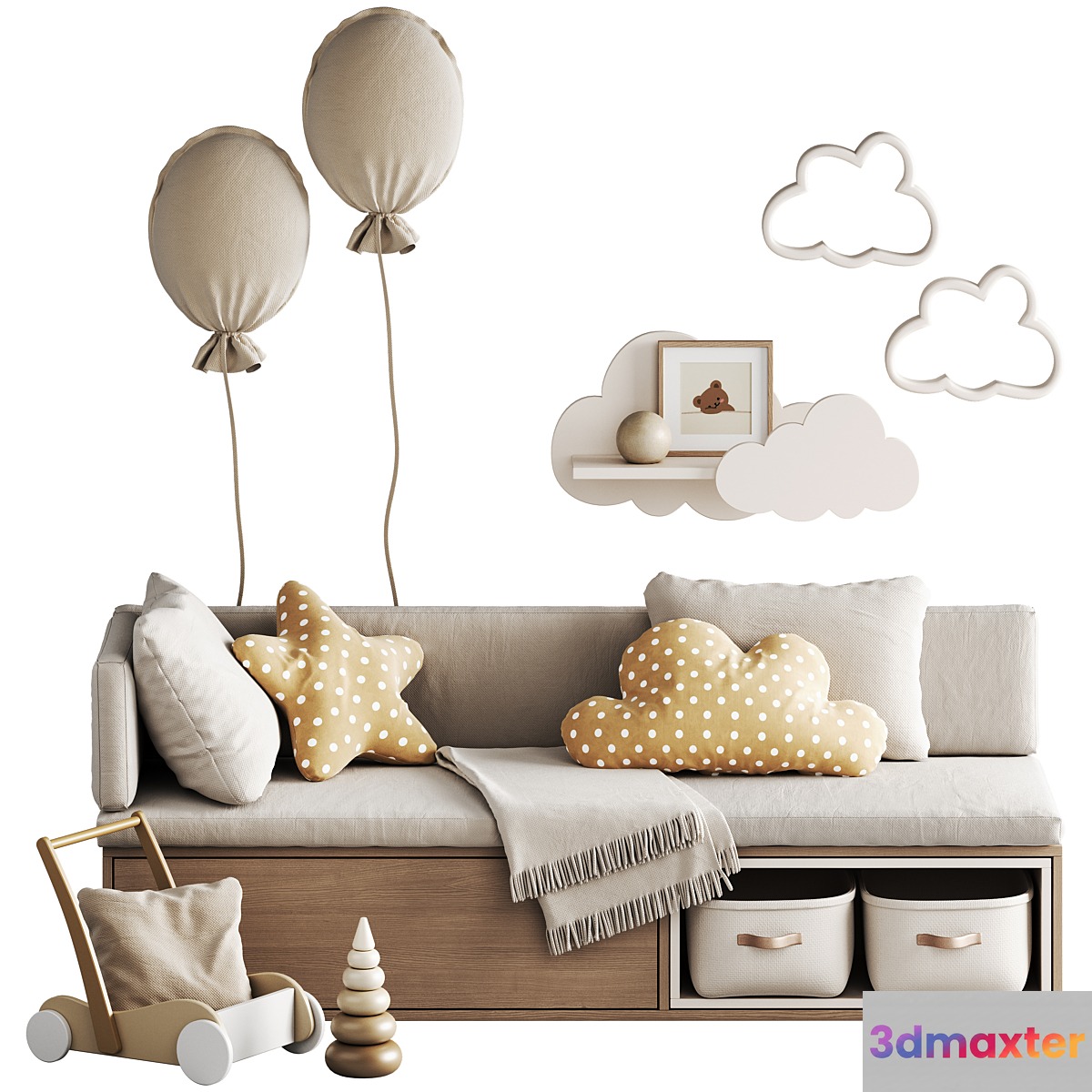 Decor for children room 3D Max