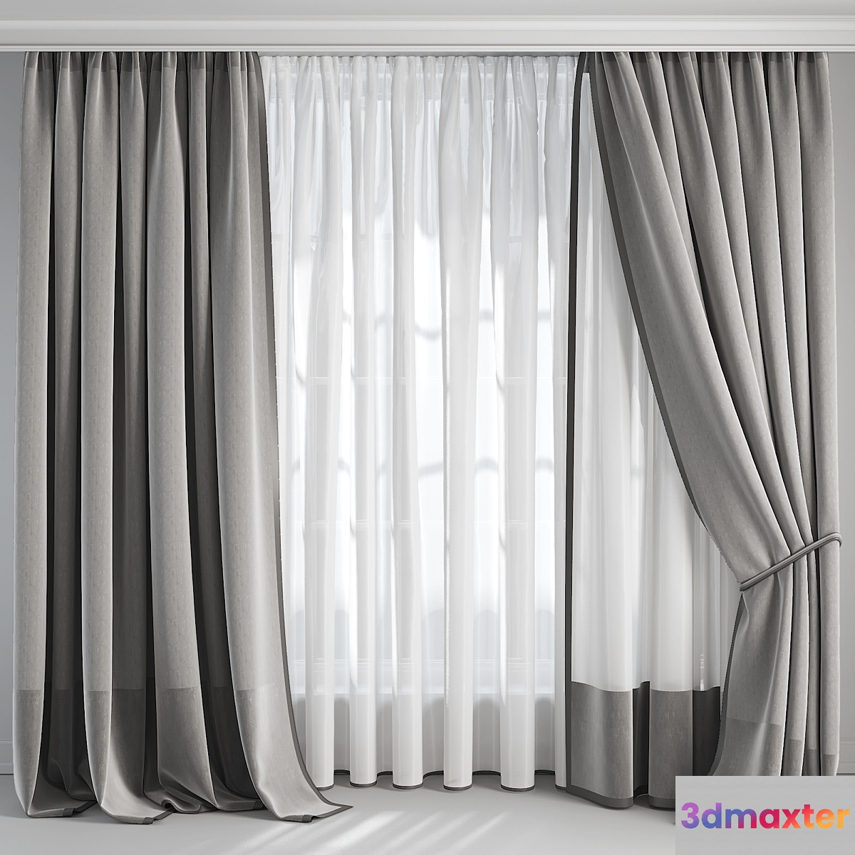 Silk and Cotton Curtain 07 3D Max